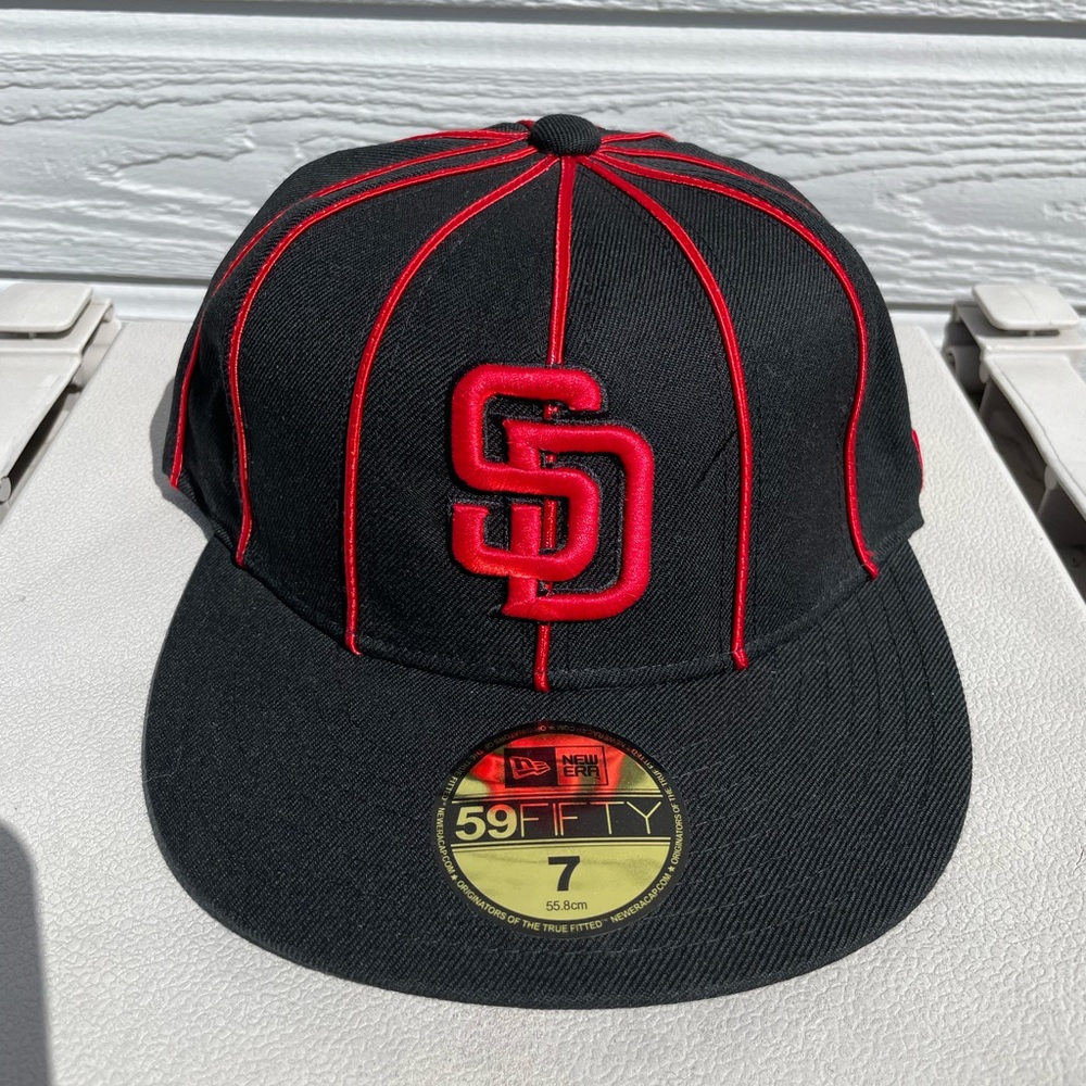 SD Padres size 7 fitted baseball cap